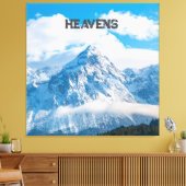 Aangepaste Hemeltekst Lucht afbeelding Uitgerekt Canvas Afdruk (Insitu (Woonkamer))