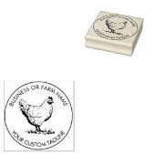 Aangepaste Hen Land Boerderij Naam & Adres Rubberstempel (Gestempeld)