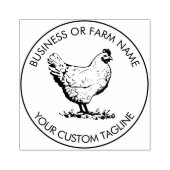 Aangepaste Hen Land Boerderij Naam & Adres Rubberstempel (Afrduk)
