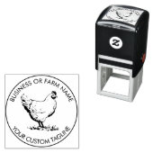 Aangepaste  Hen Land Boerderij Naam & Adres Zelfinktende Stempel (In situ)