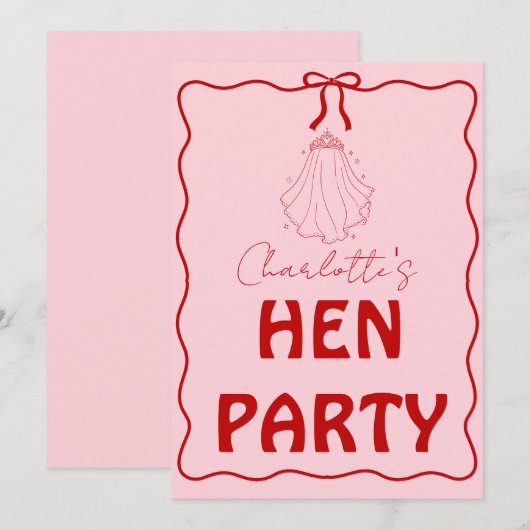 Aangepaste Hen Party vrijgezellenfeest Kaart (Voorkant / Achterkant)