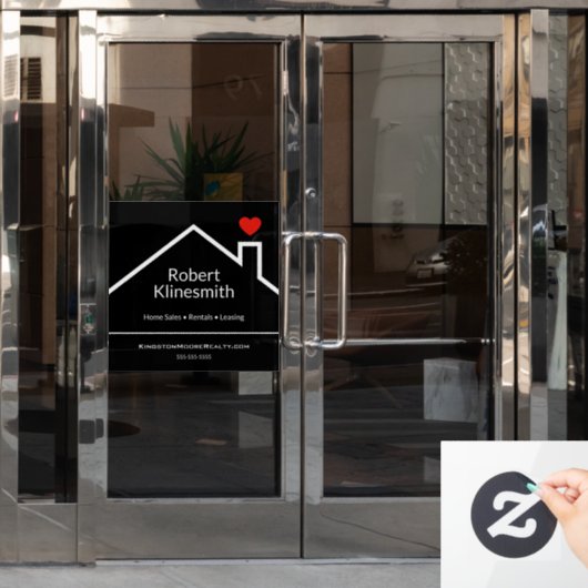 Aangepaste heraltor raamsticker (Kantoordeur)