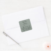 Aangepaste Herdenk de Leven-Memorial Vierkante Sticker (Envelop)