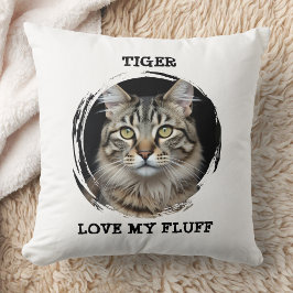 Aangepaste herdenking huisdier kussen Love My Fluf