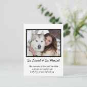 Aangepaste herdenking van de hond condoleance briefkaart (Staand voorkant)