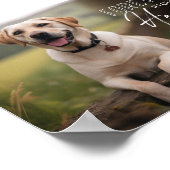 Aangepaste herdenking voor huisdierfoto poster (Hoek)