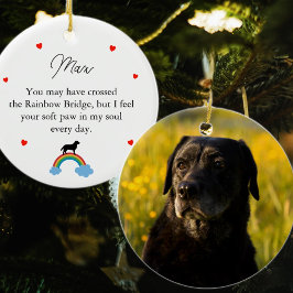 Aangepaste herdenking voor Labrador hond Keramisch Ornament