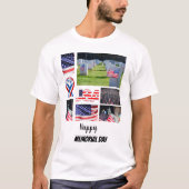 Aangepaste herdenkingsdag 8 Fotocollage T-shirt (Voorkant)