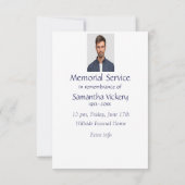 Aangepaste herdenkingsdienst nodigt Stellar Jay Bi Kaart (Achterkant)