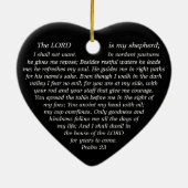 Aangepaste herdenkingsfoto Psalm 23 Bijbel Herdenk Keramisch Ornament (Achterkant)