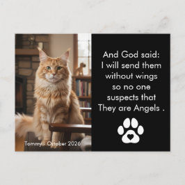 Aangepaste herdenkingsfotokaart voor huisdieren briefkaart