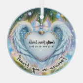Aangepaste herdenkingsornament glas ornament (Achterkant)