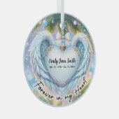 Aangepaste herdenkingsornament glas ornament (Voorkant Rechts)