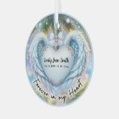 Aangepaste herdenkingsornament glas ornament (Voorkant links)