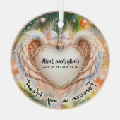 Aangepaste herdenkingsornament glas ornament (Achterkant)