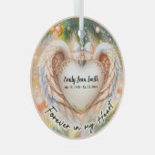 Aangepaste herdenkingsornament glas ornament (Voorkant Rechts)
