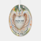 Aangepaste herdenkingsornament glas ornament (Voorkant links)