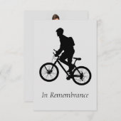 Aangepaste herdenkingsservice mountainbiker kaart (Voorkant / Achterkant)