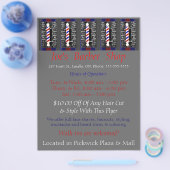 Aangepaste herenkapper / Reclame / Flyer (Enkel)