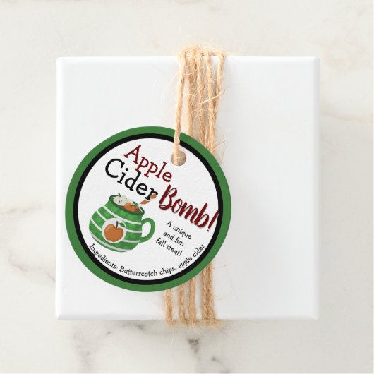 Aangepaste Herfst Apple Cider Bomb Labels (In situ)