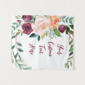 Aangepaste Herfst Bloemen bruiloft receptie Foto P Wandkleed (Voorkant (horizontaal))