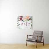 Aangepaste Herfst Bloemen bruiloft receptie Foto P Wandkleed (In Situ (horizontaal))