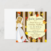 Aangepaste Herfst Bridal Shower-uitnodigingen Kaart (Voorkant / Achterkant)