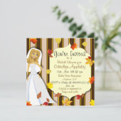 Aangepaste Herfst Bridal Shower-uitnodigingen Kaart (Staand voorkant)