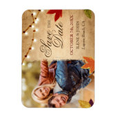 Aangepaste herfst bruiloft Bewaar de datum Foto Ma Magneet (Verticaal)