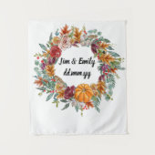 Aangepaste herfst bruiloft receptie vakantie fotoc wandkleed (Voorkant)