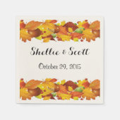 Aangepaste herfst bruiloft servetten Sjabloon (Voorkant)