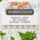 Aangepaste Herfst Decor Oma's pompoen Patch Theedoek (Gevouwen)