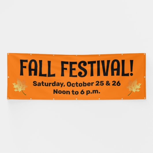 Aangepaste Herfst festivalbanner Spandoek (Horizontaal)
