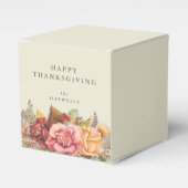 Aangepaste Herfst Floral Border Thanksgiving Bedankdoosjes (Voorkant Zijde)
