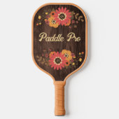Aangepaste Herfst Floral op houten peddel Pro Pickleball Paddle (Voorkant)
