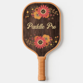 Aangepaste Herfst Floral op houten peddel Pro Pickleball Paddle