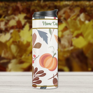 Aangepaste Herfst Herfst Eenvoudig Ontwerp 12oz. Thermosbeker