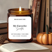 Aangepaste Herfst Kaarsetiket Sjabloon Vierkante Sticker