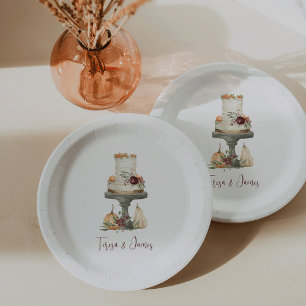 Aangepaste herfst Layer Cake Papieren Bordje