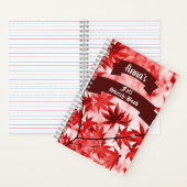 Aangepaste Herfst Maple laat artistieke kleurrijke Notitieboek (Binnen)