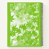 Aangepaste Herfst Maple Leaf Artistic Elegant Gard Notitieboek (Achterkant)