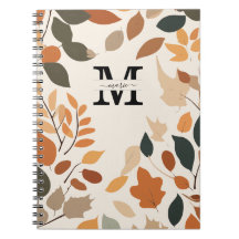 Aangepaste Herfst Monogram Bloemen Gepersonaliseer