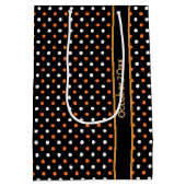 Aangepaste Herfst Polka Gift Bag Medium Cadeauzakje (Achterkant)