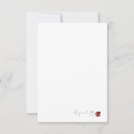 Aangepaste Herfst pompoen Bedankkaart (Voorkant)