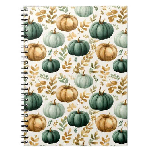 Aangepaste Herfst Pompoen Foto Lijst Notitieboek (Voorkant)