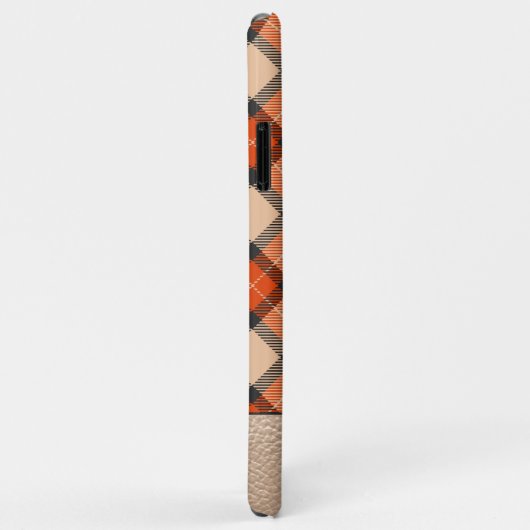 Aangepaste herfst pompoen Sinaasappel bruin tartan Case-Mate iPhone Case (Achterkant/rechts)