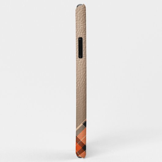 Aangepaste herfst pompoen Sinaasappel bruin tartan Case-Mate iPhone Case (Achterkant/rechts)