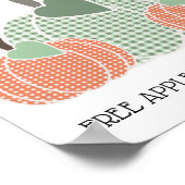 Aangepaste Herfst pompoenen pleisterkalk afdrukken Poster (Hoek)