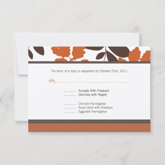 Aangepaste Herfst-reactiekaart RSVP Kaartje (Voorkant)