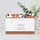 Aangepaste Herfst-reactiekaart RSVP Kaartje (Staand voorkant)